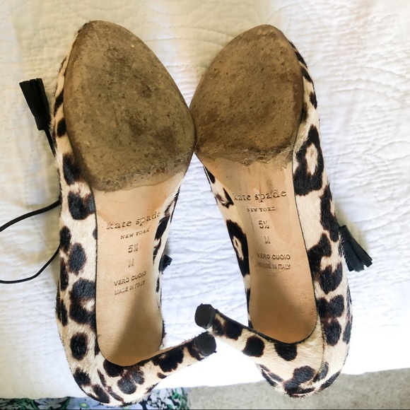 Kate Spade Leopard Heels Size 5.5 - Picture 2 of 4